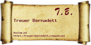 Treuer Bernadett névjegykártya